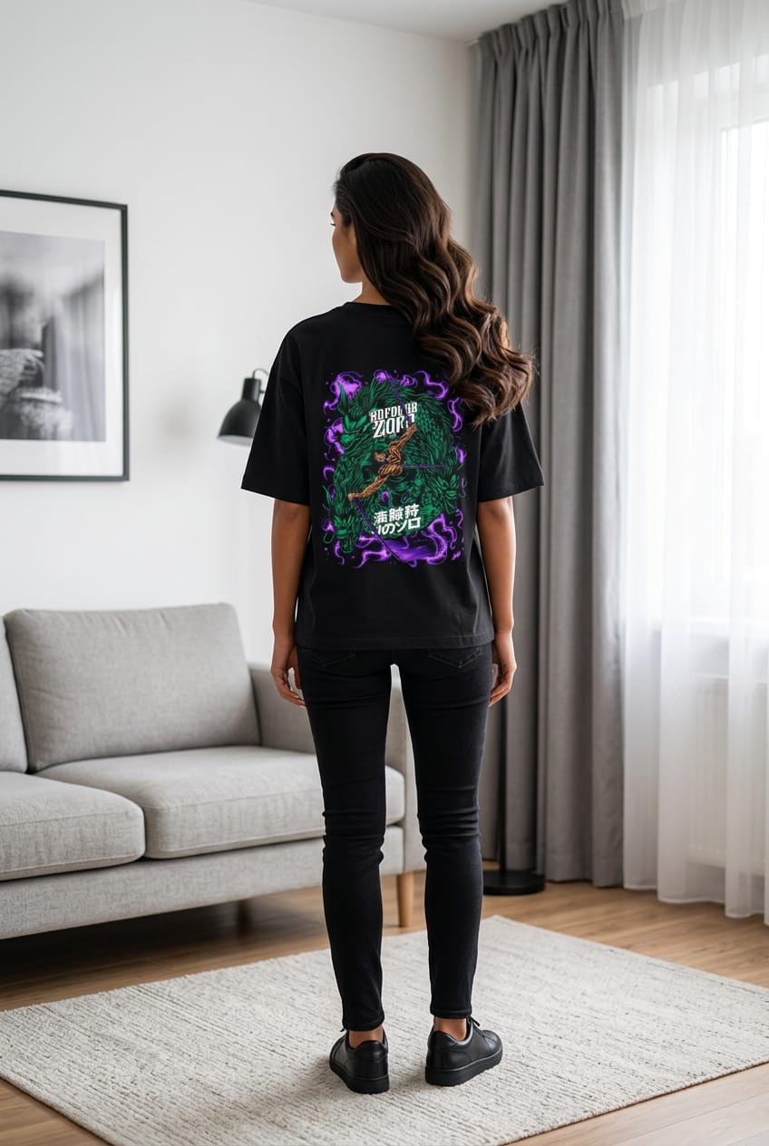 One piece ZORO Dragon Oversized Tee