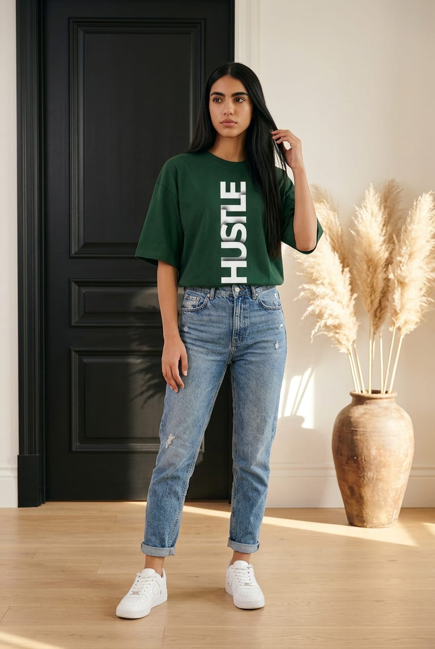 The "Hustle" Oversized Tee